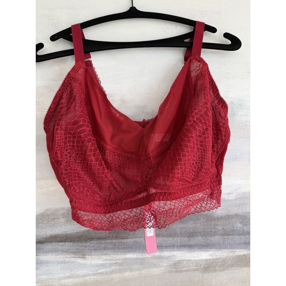 Cosabella Sutra Sweetie Curvy Lace Bralette Sindoor Red Wireless Lingerie size L